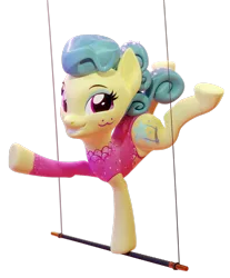 Size: 1792x2160 | Tagged: safe, artist:xppp1n, derpibooru import, trapeze star, pony, g4, 3d, acrobatics, clothes, cycles render, female, image, leotard, mare, png, revamped ponies, simple background, solo, standing, standing on one leg, transparent background, trapeze