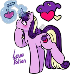 Size: 1805x1900 | Tagged: safe, artist:sexygoatgod, derpibooru import, oc, oc:love potion, unofficial characters only, pony, unicorn, adoptable, female, image, magical lesbian spawn, offspring, parent:princess cadance, parent:twilight sparkle, parents:twidance, png, simple background, solo, transparent background