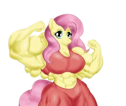 Size: 4409x3720 | Tagged: suggestive, artist:radarlov3r, derpibooru import, fluttershy, anthro, pegasus, pony, g4, abs, absurd resolution, bicep flex, biceps, big breasts, breasts, busty fluttershy, female, fetish, flexing, huge breasts, image, looking at you, mare, midriff, muscle fetish, muscles, muscleshy, muscular female, overdeveloped muscles, png, simple background, transparent background, wide hips