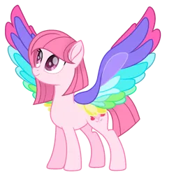 Size: 1404x1411 | Tagged: safe, artist:angellight-bases, artist:muhammad yunus, derpibooru import, oc, oc:annisa trihapsari, unofficial characters only, earth pony, pegasus, pony, g4, base used, cute, female, image, mare, movie accurate, my little pony: rainbow roadtrip, ocbetes, png, simple background, smiling, solo, transparent background, wing bling, wings