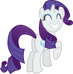 Size: 3000x3026 | Tagged: safe, artist:cloudy glow, derpibooru import, rarity, pony, unicorn, castle mane-ia, g4, .ai available, ^^, butt, eyes closed, female, happy, high res, image, mare, plot, png, raised hoof, simple background, solo, transparent background, vector, wide smile