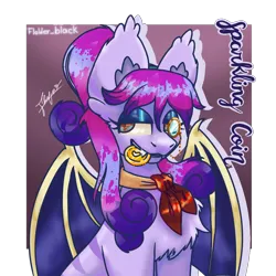 Size: 1080x1080 | Tagged: safe, artist:flower-black, derpibooru import, oc, oc:sparkling coin, bat pony, pony, bat pony oc, bat wings, coin, image, png, wings