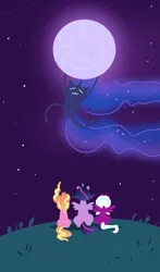 Size: 634x1080 | Tagged: safe, artist:thurder2020, derpibooru import, luster dawn, princess luna, twilight sparkle, twilight sparkle (alicorn), alicorn, pony, unicorn, g4, g5, spoiler:g5, :3, cute, female, group, image, lunabetes, mare, moon, opaline arcana, png, quartet