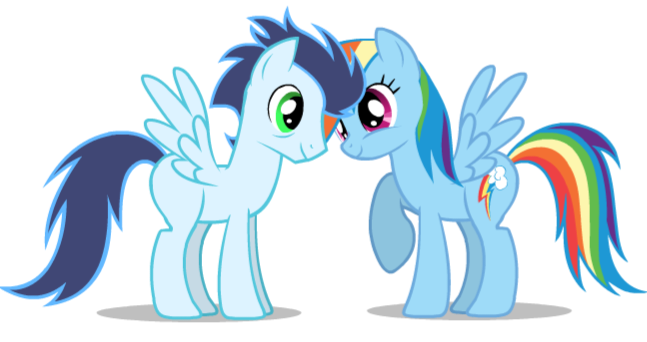 Size: 647x342 | Tagged: safe, artist:mixermike622, derpibooru import, rainbow dash, soarin', pegasus, pony, g4, duo, female, image, male, mare, png, shipping, simple background, soarindash, stallion, straight, transparent background, vector