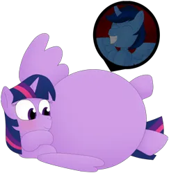 Size: 390x401 | Tagged: source needed, safe, artist:girlsvoreboys, derpibooru import, twilight sparkle, twilight sparkle (alicorn), oc, oc:blue thunder, alicorn, pony, g4, alicorn oc, blushing, canon x oc, duo, female, fetish, horn, image, inside stomach, internal, male, mare, oral vore, png, shipping, simple background, stallion, straight, thundersparkle, transparent background, twipred, vore, wings