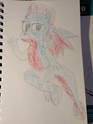 Size: 828x1104 | Tagged: safe, artist:infinitydragon900, derpibooru import, ocellus, dragon, g4, disguise, disguised changeling, dragon ocellus, image, jpeg, traditional art