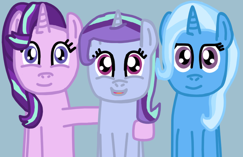 Size: 826x536 | Tagged: safe, artist:princessstar022, derpibooru import, starlight glimmer, trixie, oc, g4, female, image, lesbian, magical lesbian spawn, offspring, parent:starlight glimmer, parent:trixie, parents:startrix, png, shipping, startrix