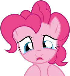 Size: 1049x1138 | Tagged: safe, alternate version, artist:loladreamteam, derpibooru import, pinkie pie, earth pony, pony, g4, crying, female, image, png, simple background, solo, tiarawhy, transparent background