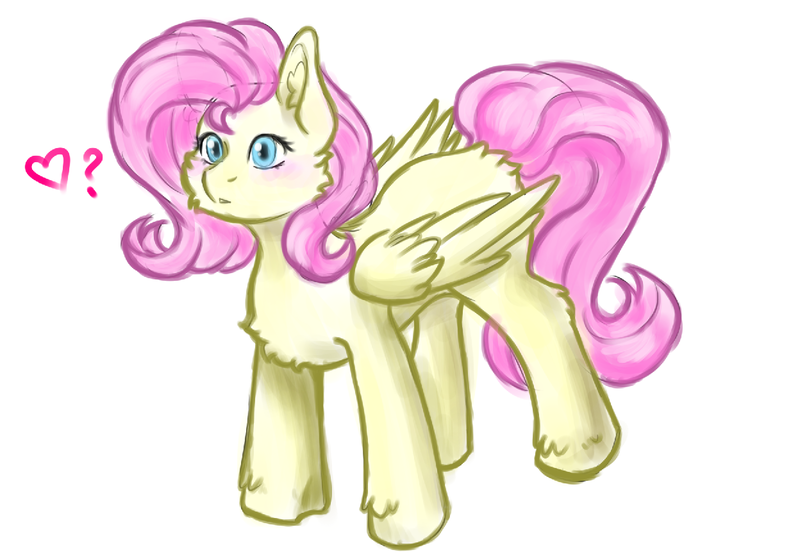 Size: 1248x872 | Tagged: safe, artist:delfinaluther, derpibooru import, fluttershy, pegasus, pony, g4, chest fluff, doodle, ear fluff, image, png, simple background, sketch, solo, white background, wings