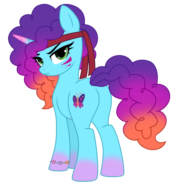 Size: 9787x10117 | Tagged: safe, artist:ejlightning007arts, derpibooru import, pony, unicorn, g4, g5, my little pony: tell your tale, spoiler:g5, spoiler:my little pony: tell your tale, spoiler:tyts01e66, badass, bandana, butt, butt focus, coat markings, cute, freckles, friday night food fight, g5 to g4, generation leap, gradient mane, image, looking back, makeup, misty brightdawn, mistybetes, mistybutt, plot, png, rebirth misty, serious, simple background, socks (coat marking), solo, transparent background, vector, war paint