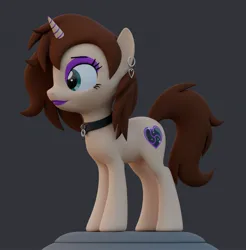 Size: 2486x2522 | Tagged: safe, artist:sgt.acey, derpibooru import, oc, oc:chloe adore, pony, 3d, collar, female, image, jpeg, mare