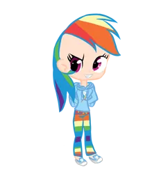 Size: 1486x1538 | Tagged: safe, derpibooru import, rainbow dash, human, g4, clothes, cutie mark, cutie mark on clothes, denim, faic, female, hoodie, humanized, image, jeans, pants, png, shirt, shoe skate, shoes, simple background, smiling, smug, smug smile, smugdash, solo, transparent background, wings