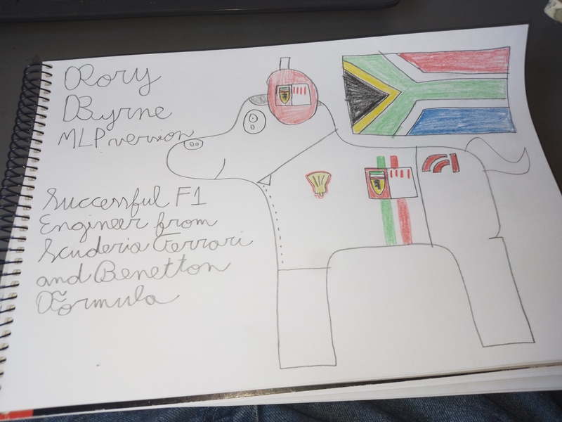 Size: 4000x3000 | Tagged: safe, artist:super-coyote1804, derpibooru import, benetton, ferrari, formula 1, image, jpeg, photo, rory byrne, scuderia ferrari, solo, south africa, traditional art