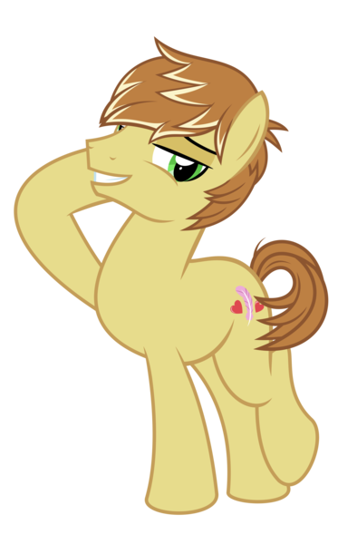 Size: 4702x7160 | Tagged: safe, artist:kuren247, derpibooru import, feather bangs, earth pony, pony, g4, absurd resolution, image, male, png, pose, raised leg, simple background, smiling, solo, stallion, transparent background, vector