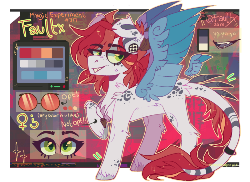 Size: 2201x1602 | Tagged: safe, artist:faultx, derpibooru import, oc, oc:faultx, pegasus, pony, colored wings, concave belly, female, image, mare, png, reference sheet, slender, solo, thin, wings