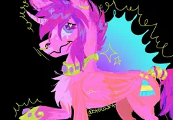 Size: 2029x1413 | Tagged: safe, artist:sto_court, derpibooru import, oc, oc:party patches, unofficial characters only, alicorn, pony, alicorn oc, chest fluff, concave belly, ear piercing, earring, folded wings, hoof shoes, horn, image, jewelry, jpeg, male, necklace, nose piercing, piercing, princess shoes, raised hoof, septum piercing, signature, slender, solo, stallion, stylized, tail, tail band, thin, wings