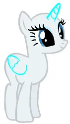 Size: 321x570 | Tagged: safe, artist:frozengembases, derpibooru import, oc, unofficial characters only, alicorn, pony, g4, bald, base, blank flank, eyeshadow, fabulous, female, image, makeup, mare, png, simple background, smiling, solo, white background