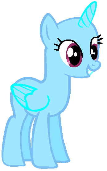 Size: 347x554 | Tagged: safe, artist:frozengembases, derpibooru import, oc, unofficial characters only, alicorn, pony, g4, awesome, bald, base, blank flank, female, grin, image, mare, png, simple background, smiling, solo, white background