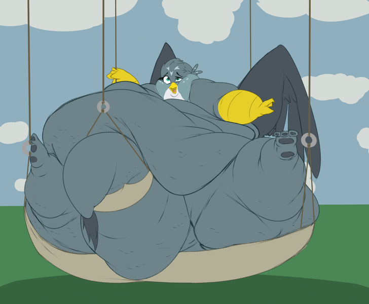 Size: 2115x1742 | Tagged: questionable, artist:astr0zone, derpibooru import, gabby, gryphon, g4, "flab"y, bariatric lift, beak, belly, big belly, bingo wings, blob, butt, cellulite, chubby cheeks, double chin, fat, fat fetish, fat tail, fat wings, female, fetish, huge belly, huge butt, image, immobile, impossibly large belly, impossibly large butt, large butt, lying down, morbidly obese, neck roll, obese, on back, open beak, open mouth, paw pads, paws, png, rolls of fat, solo, solo female, spread legs, spreading, tail, thighs, thunder thighs, underass, underpaw, weight gain, wings