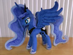 Size: 650x488 | Tagged: source needed, safe, artist:equestriaplush, derpibooru import, princess luna, alicorn, pony, g4, concave belly, female, image, irl, mare, photo, plushie, png, slender, solo, standing, thin