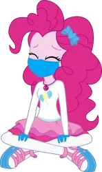 Size: 2766x4672 | Tagged: safe, artist:brokenadam, artist:limedazzle, derpibooru import, edit, pinkie pie, equestria girls, g4, bow, clothes, coronavirus, covid-19, face mask, female, gloves, high res, image, long sleeves, mask, my little pony equestria girls: better together, pinkie pie's rah rah skirt, png, rah rah skirt, simple background, skirt, solo, transparent background