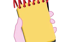 Size: 2160x1220 | Tagged: safe, artist:blockslikepl, derpibooru import, pinkie pie, equestria girls, g4, blue's clues, blue's clues & you!, female, hand, handy dandy notebook, image, notebook, png, simple background, solo, transparent background