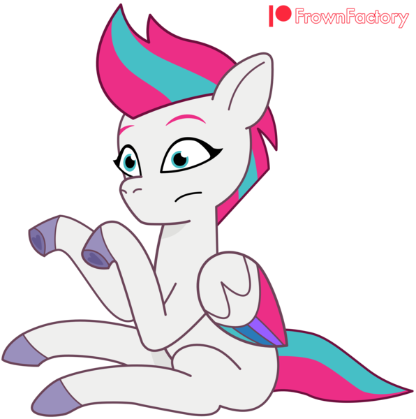 Size: 3300x3323 | Tagged: safe, artist:frownfactory, derpibooru import, zipp storm, pegasus, pony, g5, my little pony: tell your tale, female, icy prints, image, mare, png, simple background, sitting, solo, transparent background, vector, wings