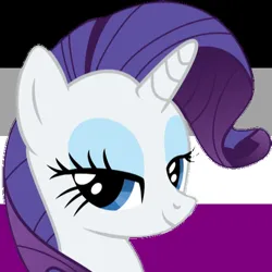 Size: 512x512 | Tagged: safe, derpibooru import, rarity, g4, asexual, asexual pride flag, free to use, image, png, pride, pride flag, pride month, profile picture, solo