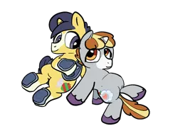 Size: 2160x1620 | Tagged: safe, artist:felixmcfurry, derpibooru import, oc, oc:candy apple, oc:candy apple (felixmcfurry), oc:rough'n'tumble, unofficial characters only, pony, unicorn, brothers, colt, duo, felixverse, foal, horn, image, looking at each other, looking at someone, magical lesbian spawn, male, next generation, not shipping, offspring, parent:apple bloom, parent:sweetie belle, parents:sweetiebloom, png, siblings, simple background, smiling, smiling at each other, transparent background, unshorn fetlocks