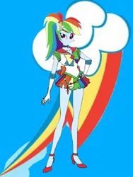 Size: 1080x1440 | Tagged: safe, artist:theemperorofhonor, derpibooru import, rainbow dash, human, equestria girls, g4, clothes, cosplay, costume, gloves, image, jpeg, sailor moon (series), sailor rainbow dash, shirt, shoes, skirt, solo