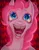 Size: 496x632 | Tagged: safe, pinkie pie, blood, crying, ibispaint, ibispaint x, image, insanity, laughing, png