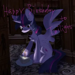 Size: 1080x1080 | Tagged: safe, artist:咸茶吾良夜, derpibooru import, twilight sparkle, birthday, image, png