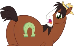 Size: 1701x1063 | Tagged: safe, artist:jonesdylan874, derpibooru import, trouble shoes, clydesdale, g4, .svg available, butt, flank, gimp, horseshoes, image, my little pony, png, simple background, solo, transparent background, vector, vector trace