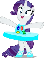 Size: 828x1093 | Tagged: safe, artist:justphase, derpibooru import, rarity, unicorn, arms in the air, ballerina, ballet, ballet slippers, clothes, cute, gemstones, horn, image, on hind legs, open mouth, png, raribetes, raririna, standing, tutu