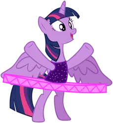 Size: 856x934 | Tagged: safe, artist:justphase, derpibooru import, twilight sparkle, twilight sparkle (alicorn), alicorn, ballerina, ballet, clothes, image, on hind legs, png, standing, tutu, twilarina