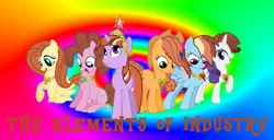 Size: 1858x948 | Tagged: safe, derpibooru import, applejack, fluttershy, pinkie pie, rainbow dash, rarity, twilight sparkle, earth pony, pegasus, pony, unicorn, brick booty, element of generosity, element of honesty, element of kindness, element of laughter, element of loyalty, element of magic, elements of harmony, female, forced meme, horn, image, lore, mane six, meme, png