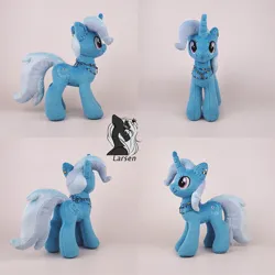 Size: 1000x1000 | Tagged: safe, artist:larsen toys, derpibooru import, trixie, original species, plush pony, pony, unicorn, ear piercing, earring, female, horn, image, jewelry, jpeg, mare, necklace, photo, piercing, plushie, sale, solo