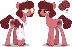 Size: 2000x1310 | Tagged: safe, artist:orin331, derpibooru import, smart cookie, earth pony, pony, g4, alternate design, female, frown, glasses, hooves, image, mare, png, redesign, simple background, solo, transparent background