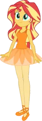 Size: 528x1510 | Tagged: safe, artist:invisibleink, artist:tylerajohnson352, derpibooru import, sunset shimmer, human, equestria girls, g4, ballerina, ballet slippers, beautiful, clothes, cute, dress, image, leotard, png, pretty, shimmerina, tights, tutu