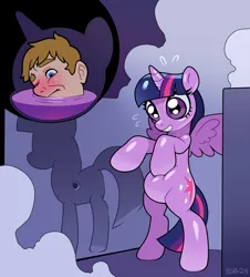 Size: 1902x2100 | Tagged: safe, artist:blackshirtboy, derpibooru import, twilight sparkle, twilight sparkle (alicorn), alicorn, human, pony, bondage, encasement, human to pony, image, latex, male, mold, png, ponysuit, solo