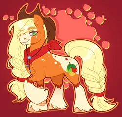 Size: 1024x984 | Tagged: safe, artist:sadelinav, derpibooru import, applejack, earth pony, pony, alternate design, image, jpeg, redesign, solo, twitterina design