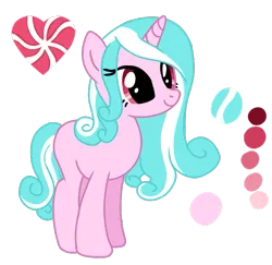 Size: 729x708 | Tagged: safe, artist:melodysweetheart, artist:primrosedinocat, derpibooru import, oc, unofficial characters only, pony, unicorn, g4, base used, female, horn, image, mare, png, reference sheet, smiling, solo, tail, unicorn oc