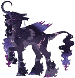 Size: 2666x2762 | Tagged: safe, artist:sleepy-nova, derpibooru import, oc, alicorn, pony, curved horn, horn, image, male, offspring, parent:king sombra, parent:princess luna, parents:lumbra, png, scar, simple background, solo, stallion, transparent background