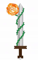 Size: 703x1113 | Tagged: safe, oc, oc:light knight, cutie mark, flower, image, jpeg, rose, sword, weapon