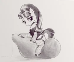 Size: 5930x4964 | Tagged: suggestive, anonymous artist, derpibooru import, starlight glimmer, balloon, balloon fetish, balloon riding, clothes, fetish, fishnet clothing, fishnets, image, looking back, png, s5 starlight, smiling, socks, stockings, thigh highs, traditional art