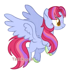 Size: 1055x1115 | Tagged: safe, artist:tsukikage-bloodrage, derpibooru import, oc, unofficial characters only, pegasus, pony, alicorn wings, base used, female, freckles, image, large wings, mare, offspring, parent:big macintosh, parent:twilight sparkle, parents:twimac, pixel-crisp art, png, smiling, solo, spread wings, unshorn fetlocks, wings