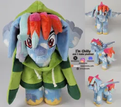 Size: 2160x1920 | Tagged: safe, artist:chillynachos, derpibooru import, oc, original species, pegasus, pony, clothes, commission, commission open, craft, hat, hoodie, image, plushie, png, pony plushie, solo