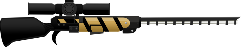 Size: 15336x3000 | Tagged: safe, artist:jhayarr23, derpibooru import, fallout equestria, commission, commissioner:solar aura, dks-501, fallout, gun, image, png, rifle, simple background, sniper rifle, transparent background, weapon