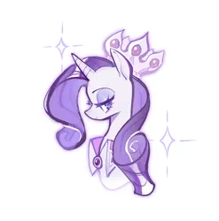 Size: 2669x2706 | Tagged: safe, artist:xiaoluoluoxingbiao, derpibooru import, princess platinum, rarity, pony, unicorn, bust, female, horn, image, jpeg, mare, portrait, simple background, solo, sparkles, white background