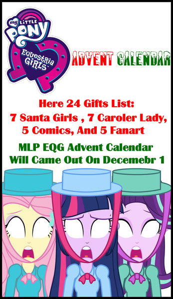 Size: 1647x2849 | Tagged: safe, artist:cartoonmasterv3, derpibooru import, fluttershy, starlight glimmer, twilight sparkle, twilight sparkle (alicorn), alicorn, human, equestria girls, g4, advent calendar, christmas, christmas 2024, holiday, image, jpeg, list